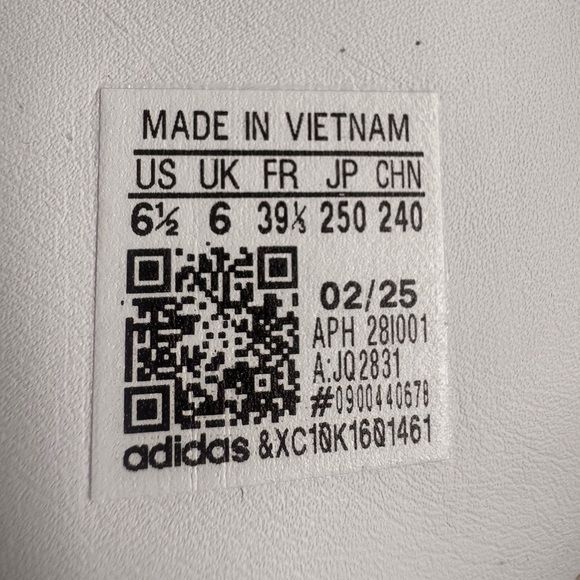 Adidas Women's White and Pink Striped Sneakers - Picture 4 of 4